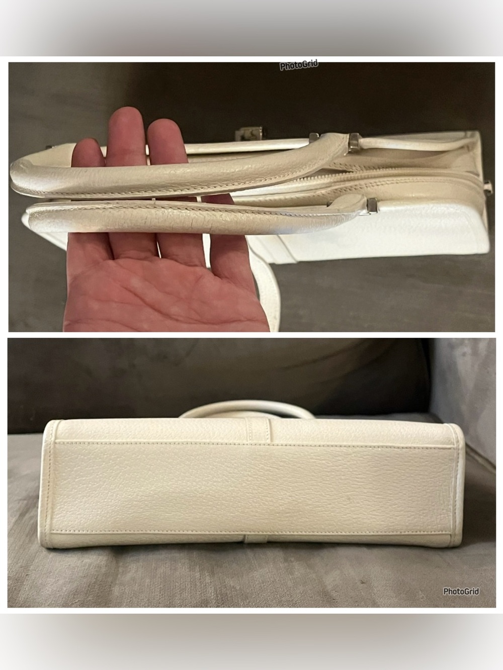 GUCCI Jackie Piston Lock Dome Bag - Ivory Leather - Vintage - w/ COA - Picture 8 of 16